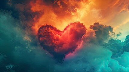 Valentine Delight Sparkling Hearts Background, Watercolor illustration heart backgr
ound, generative AI - obrazy, fototapety, plakaty