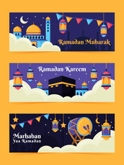 Fasting Month Ramadan Kareem Banner Collection