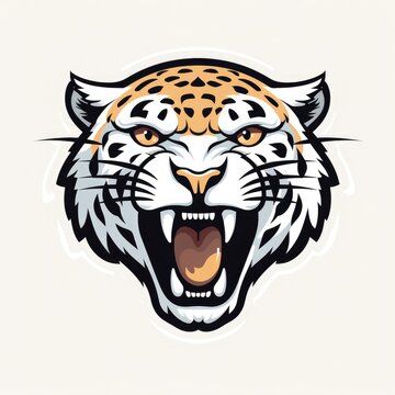 roaring jaguar head mascot
