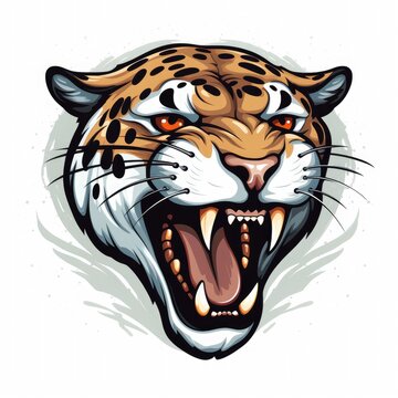 roaring jaguar head mascot