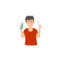 vector of people with care and red clothes care