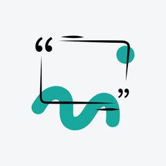Quote box frame. Quote box icon. Texting quote box. Blank template quote text info design box quotation bubble blog quotes symbols. Creative vector banner illustration.