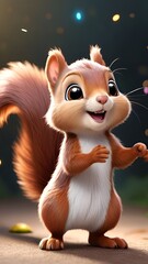 Cute baby squirrel, baby animals, Cute baby squirrel with happy face, Beautiful animals