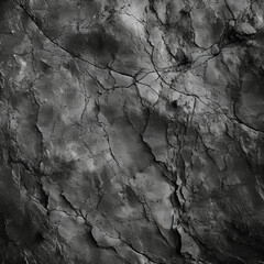 Black white stone texture. Rock surface. Close-up. Like a old rough concrete wall. Dark gray grunge background with space for design. Template. Backdrop