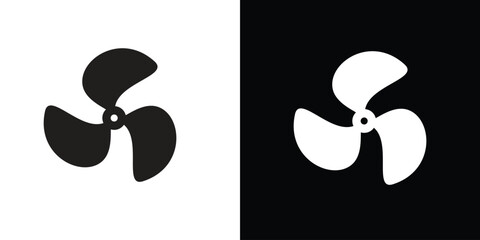 ship propeller on black and white, fan blade  © ThejCreation