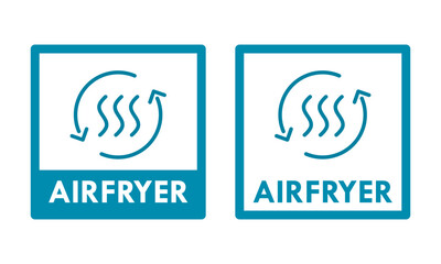 Airfryer design logo template illustration