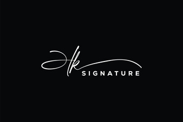 Fototapeta premium HK initials Handwriting signature logo. HK Hand drawn Calligraphy lettering Vector. HK letter real estate, beauty, photography letter logo design.