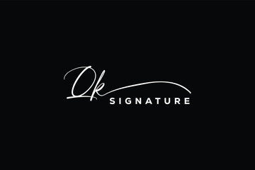 QK initials Handwriting signature logo. QK Hand drawn Calligraphy lettering Vector. QK letter real estate, beauty, photography letter logo design.