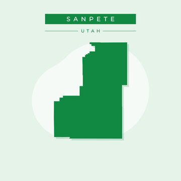 Vector illustration vector of Sanpete map Utah