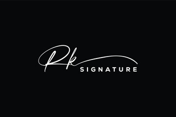 RK initials Handwriting signature logo. RK Hand drawn Calligraphy lettering Vector. RK letter real estate, beauty, photography letter logo design.