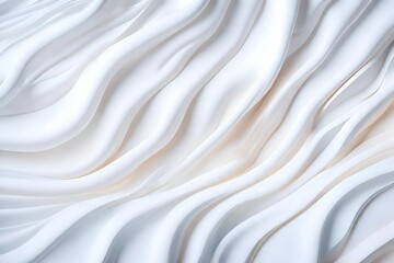 White wavy background with artistic waves in 3D, colorful textures in 3D