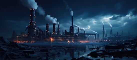 Electric power plant powered by coal. - obrazy, fototapety, plakaty