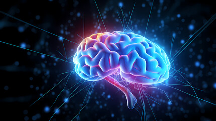 Fototapeta premium Data technology futuristic illustration, technology background