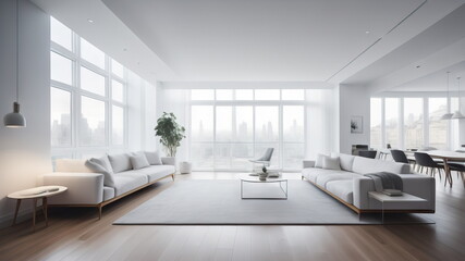 Fototapeta premium Modern weiss apartment