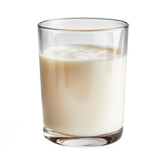 Glass of milk isolated on white background. Clipping path included