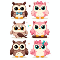 set of owls