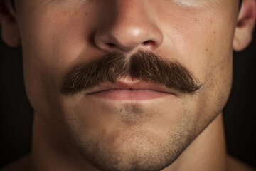 Obraz premium Mustache in face of man