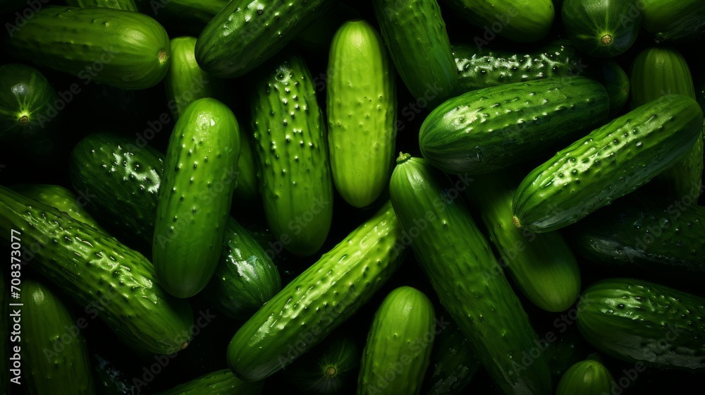 Poster Cucumber Background Generative AI
