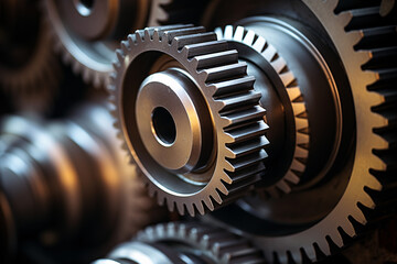 Fototapeta premium Close up iindustrial cogwheel