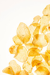 potato chips isolated on white