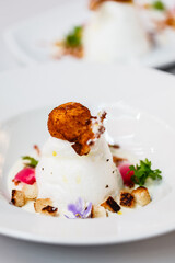 luxury dish in the restaurant