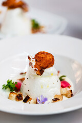 luxury dish in the restaurant