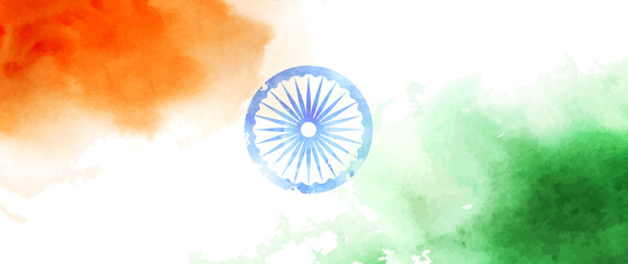 Indian Tricolor flag background for Republic Day india. Website banner and greeting card design template.