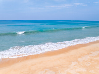 Fototapeta na wymiar Tropical sea beach landscape blue sky white clouds background,Summer sea beach background