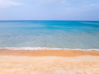 Fototapeta na wymiar Tropical sea beach landscape blue sky white clouds background,Summer sea beach background