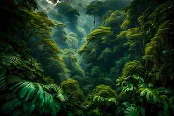 Fototapeta na wymiar tropical forest in the jungle