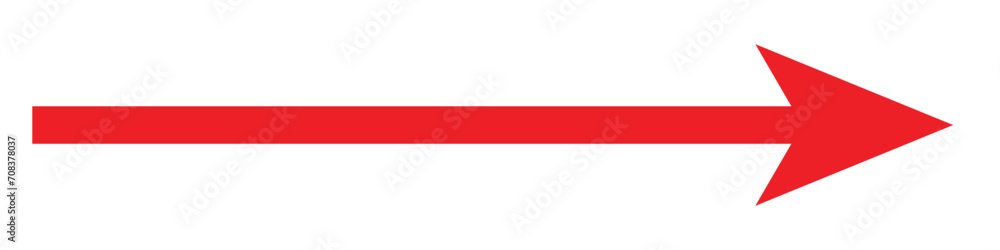 Canvas Prints arrow long icon red | arrows | infographic illustration | direction symbol | pointer logo | up sign 