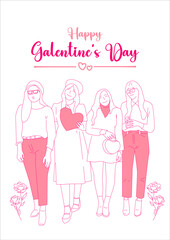 Galentine's Radiance Illuminating Female Friendships with Joy and Empowerment on February 13th, a Day to Celebrate the Beauty of Connections