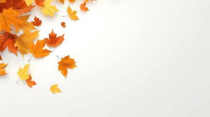 autumn, leaf, fall, frame, leaves, nature, orange, maple, season, vector