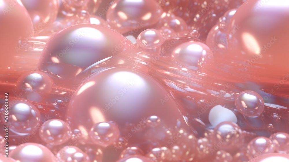 Poster shimmering and iridescent pearl texture with a lustrous sheen. generative ai