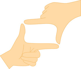 Person hands showing cropping composition gesture