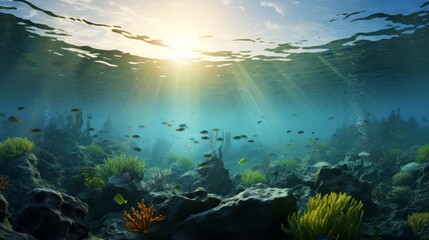 Obraz premium Sustainable fishing practices and marine protected areas for ocean conservation Generative AI