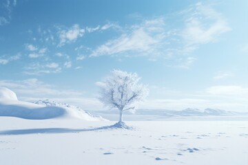 Minimalistic winter landscape