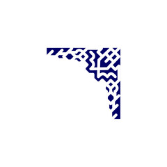 corner vector in dark blue background
