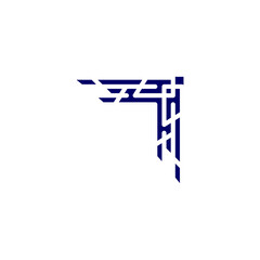 corner vector in dark blue background