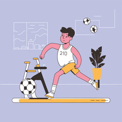 Fototapeta premium vector illustration hires with eps collection for Various sports, sports activities and physical education . 