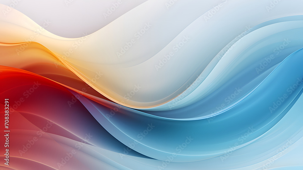 Poster a seamless abstract soft multicolor texture background with elegant swirling curves in a wave patter