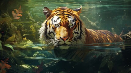 Wildlife conservation project showcasing efforts to protect endangered species and their habitats Generative AI