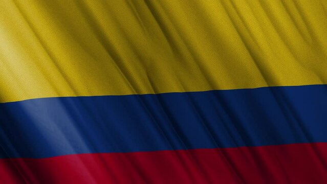 Colombia Waving Flag. National 3d Colombia Flag Waving. Colombian Flag 4k Resolution Background. Colombian Flag Closeup