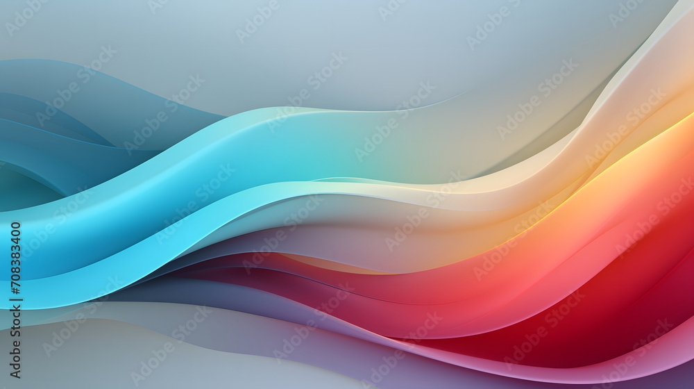 Poster a seamless abstract soft multicolor texture background with elegant swirling curves in a wave patter