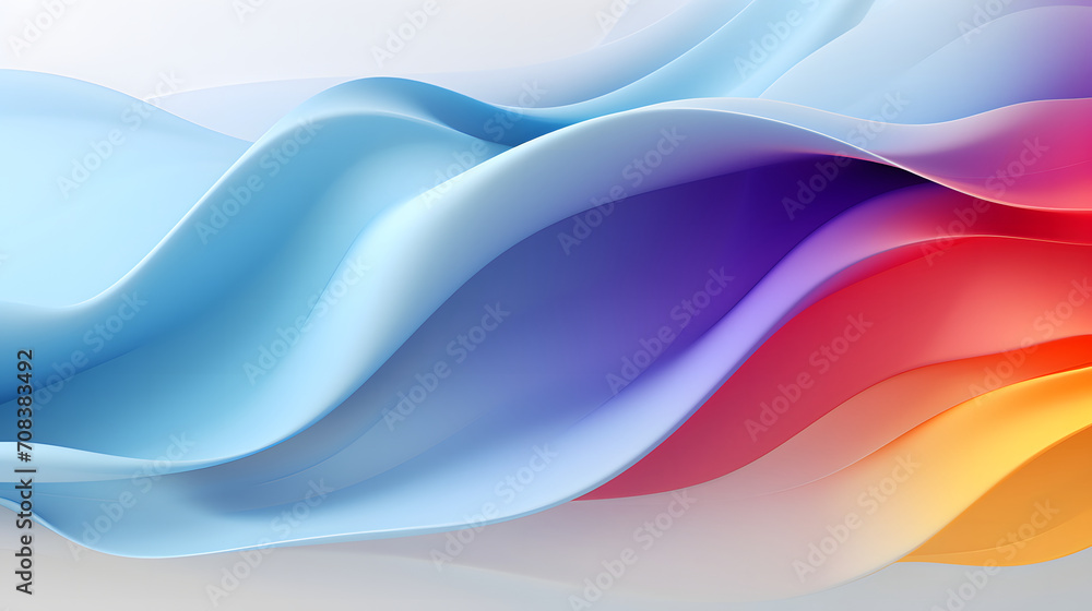 Poster a seamless abstract soft multicolor texture background with elegant swirling curves in a wave patter