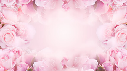 Fototapeta premium Beautiful pink rose bouquet flowers background, symbol of Valentine's Day, wedding, love