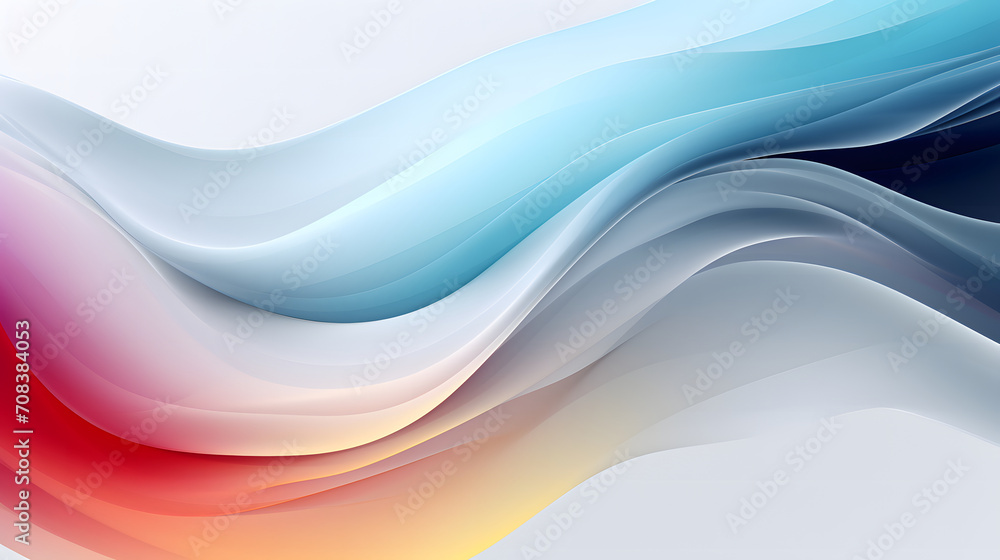 Poster a seamless abstract soft multicolor texture background with elegant swirling curves in a wave patter