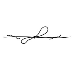 Hand drawn rope knots