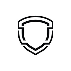 Modern Shield Icon Design Template Illustration