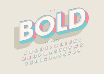 Vector of stylized modern font and alphabet